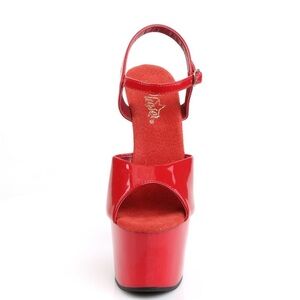 Elegant Red Pleaser Platform Heels